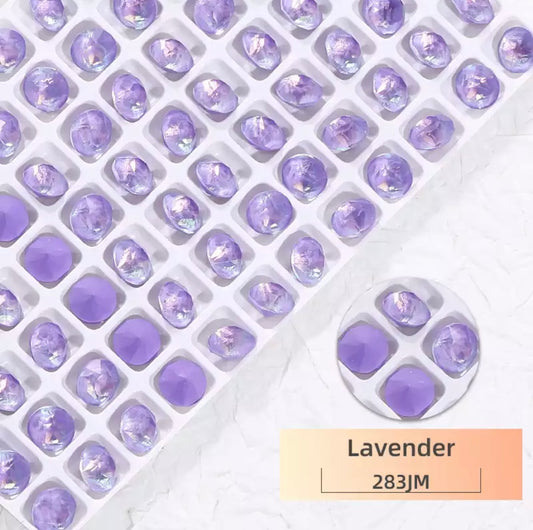 Aurora Pastel Round Stone - Lavender